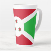 Patriottische Vlag van Burundi Latte Mok (Rechterhoek)