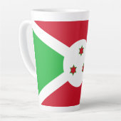 Patriottische Vlag van Burundi Latte Mok (Linkerhoek)