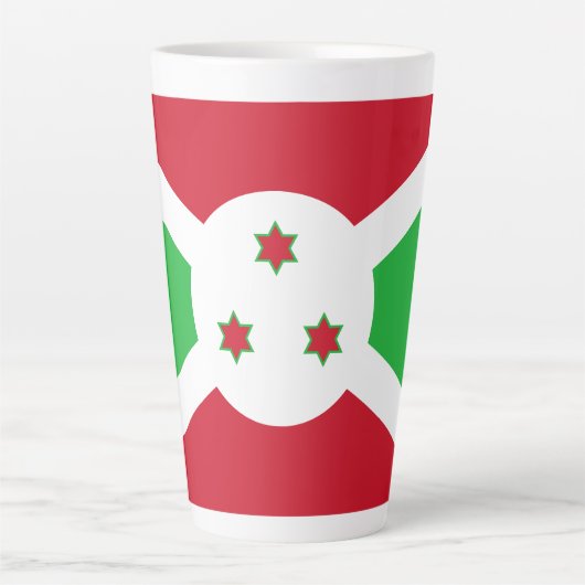 Patriottische Vlag van Burundi Latte Mok (Voorkant)