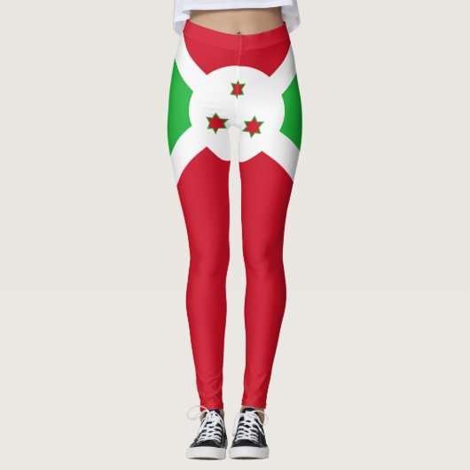 Patriottische Vlag van Burundi Leggings (Voorkant)