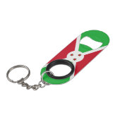 Patriottische Vlag van Burundi Mini Flessenopener (Voorkant Gekanteld)