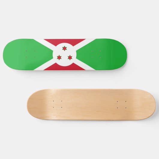 Patriottische Vlag van Burundi Persoonlijk Skateboard (Horizontaal)