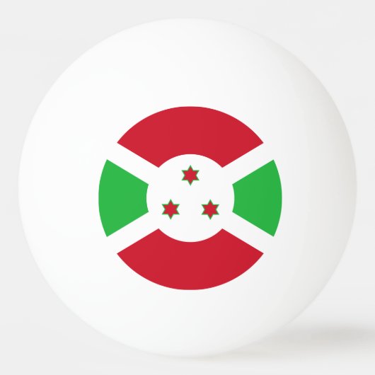 Patriottische Vlag van Burundi Pingpongbal (Achterkant)