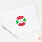 Patriottische Vlag van Burundi Ronde Sticker (Envelop)