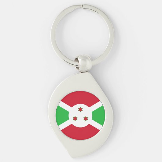 Patriottische Vlag van Burundi Sleutelhanger (Voorkant)