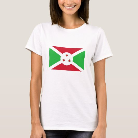 Patriottische Vlag van Burundi T-shirt (Voorkant)