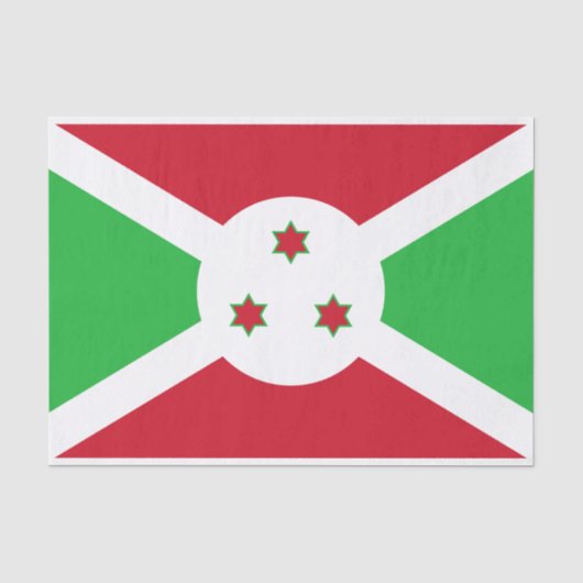 Patriottische Vlag van Burundi Tissuepapier (Voorkant)