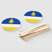 Patriottische vlag van Buryatia Handwaaier (Niet-gemonteerd)