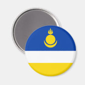 Patriottische Vlag van Buryatia Magneet (Voorkant / Achterkant)