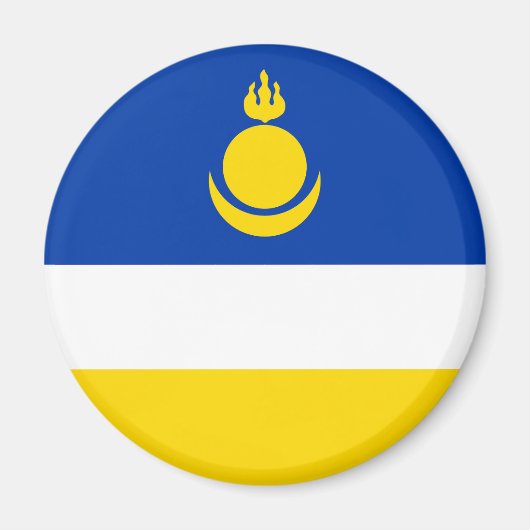 Patriottische Vlag van Buryatia Magneet (Voorkant)