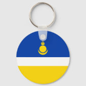 Patriottische vlag van Buryatia Sleutelhanger (Achterkant)