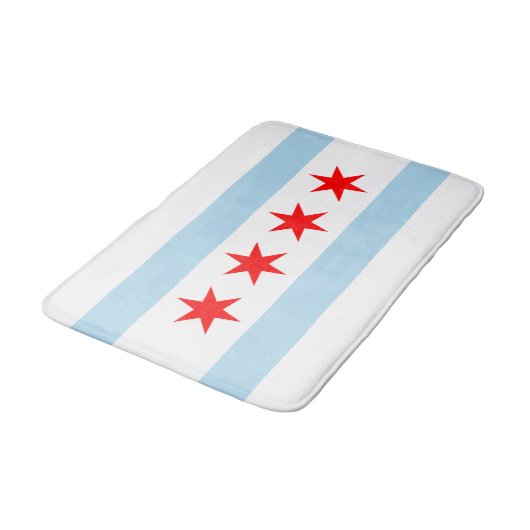 Patriottische vlag van Chicago Badmat (Gekanteld)