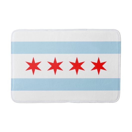 Patriottische vlag van Chicago Badmat (Voorkant)