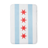 Patriottische vlag van Chicago Badmat (Voorkant Verticaal)