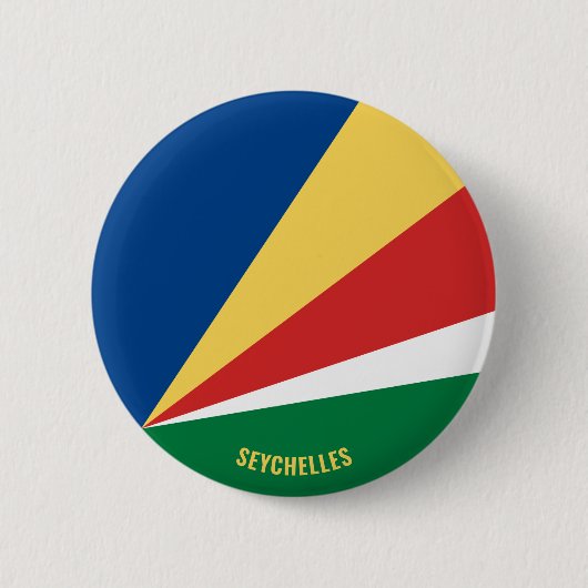 Patriottische vlag van de Seychellen Ronde Button 5,7 Cm (Voorkant)