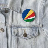 Patriottische vlag van de Seychellen Ronde Button 5,7 Cm (In situ)