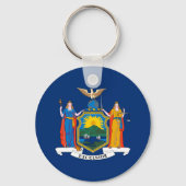Patriottische vlag van de staat New York Sleutelhanger (Achterkant)