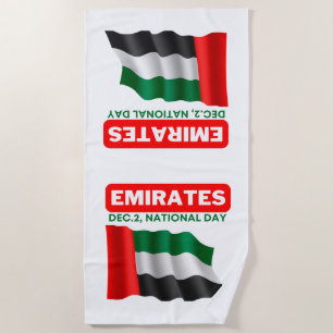 Patriottische vlag van de Verenigde Arabische Emir Strandlaken