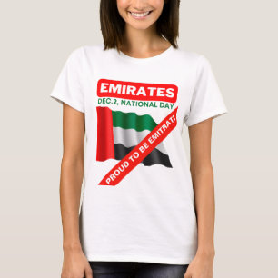 Patriottische vlag van de Verenigde Arabische Emir T-shirt