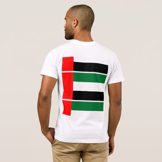 Patriottische vlag van de Verenigde Arabische Emir T-shirt (Achterkant volledig)