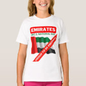 Patriottische vlag van de Verenigde Arabische Emir T-shirt (Voorkant)