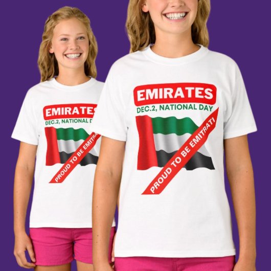 Patriottische vlag van de Verenigde Arabische Emir T-shirt