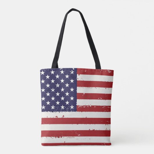 Patriottische Vlag van de Verenigde Staten - Ameri Tote Bag (Achterkant)