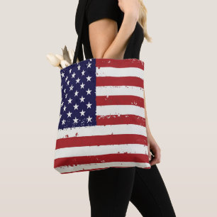 Patriottische Vlag van de Verenigde Staten - Ameri Tote Bag