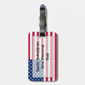 Patriottische vlag van de Verenigde Staten - Easy Bagagelabel (Achterkant verticaal)