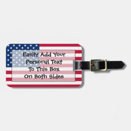 Patriottische vlag van de Verenigde Staten - Easy  Bagagelabel