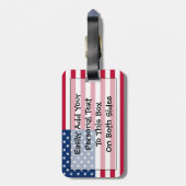 Patriottische vlag van de Verenigde Staten - Easy  Bagagelabel (Achterkant verticaal)