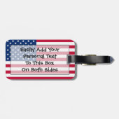 Patriottische vlag van de Verenigde Staten - Easy  Bagagelabel (Achterkant horizontaal)