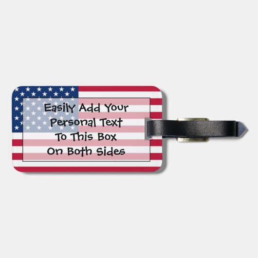 Patriottische vlag van de Verenigde Staten - Easy  Bagagelabel (Achterkant horizontaal)