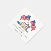 Patriottische Vlag van de VS 4 juli Servet (Hoek)