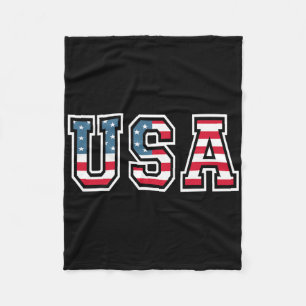 Patriottische Vlag van de VS 4 juli voor mannen vr Fleece Deken