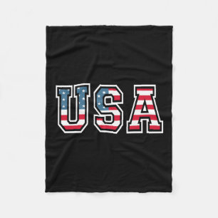 Patriottische Vlag van de VS 4 juli voor mannen vr Fleece Deken