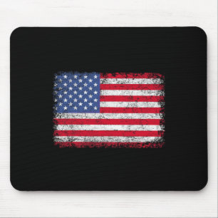 Patriottische Vlag van de VS 4 juli voor mannen vr Muismat