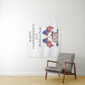 Patriottische Vlag van de VS 4 juli Wandkleed (In situ)