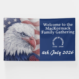 Patriottische Vlag van de VS Amerika 250 Jaar 1776 Spandoek
