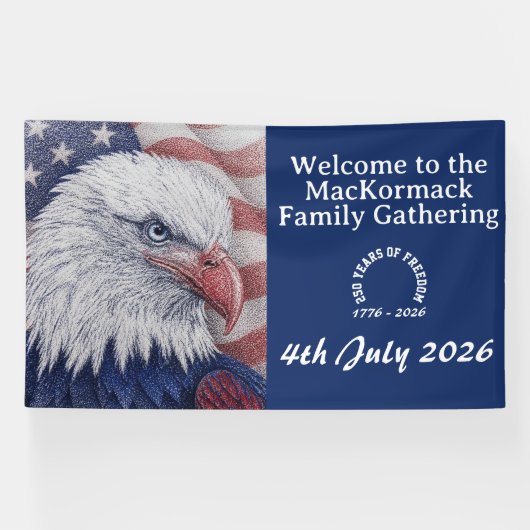 Patriottische Vlag van de VS Amerika 250 Jaar 1776 Spandoek (Horizontaal)
