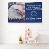 Patriottische Vlag van de VS Amerika 250 Jaar 1776 Spandoek (Insitu)