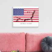 Patriottische Vlag van de VS AMERIKA Gepersonalise Canvas Afdruk (Insitu (Woonkamer))