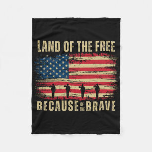 Patriottische Vlag van de VS Amerikaanse Helden Fi Fleece Deken