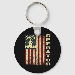 Patriottische Vlag Van De Vs Ham Radio Amateur Rad Sleutelhanger