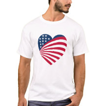 Patriottische Vlag van de VS Hart