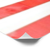 Patriottische Vlag van de VS op houten hek Perfect Poster (Hoek)