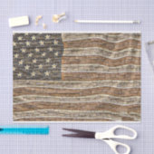 Patriottische Vlag van de VS op stenen muur Tissuepapier (Craft)