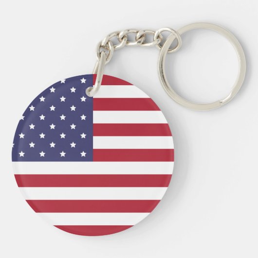 Patriottische Vlag van de VS Sleutelhanger - Ameri (Achterkant)