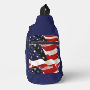 Patriottische Vlag van de VS Sling Bag