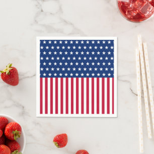 Patriottische Vlag van de VS Sterren en Strepen Ro Servet